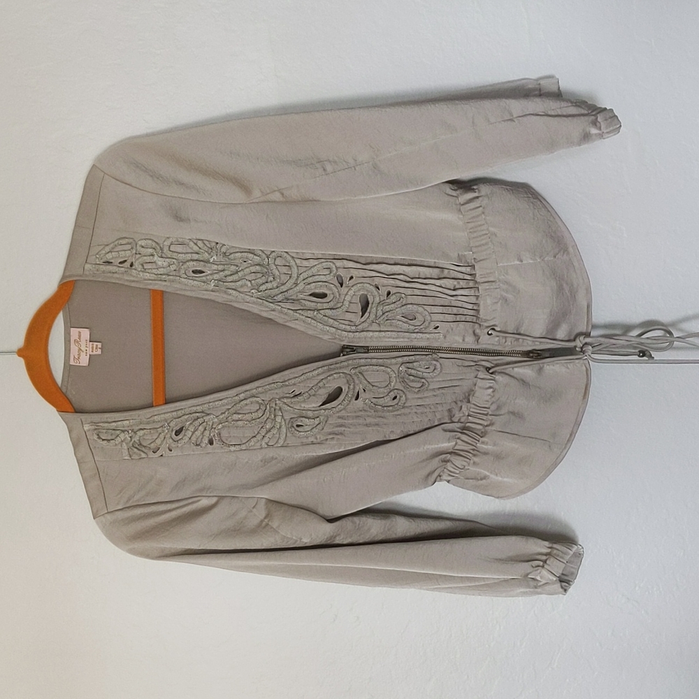 Tracy Reese Cropped Satin Jacket (Small)